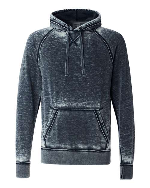 J America JA8915 Adult Vintage Zen Fleece Pullover Hooded Sweatshirt #color_VINTAGE NAVY
