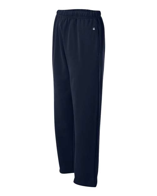 Badger 1478 Performance Fleece Open-Bottom Sweatpants #color_Navy
