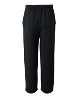 Badger 1478 Performance Fleece Open-Bottom Sweatpants #color_Black