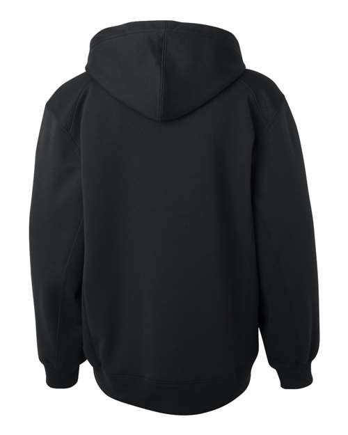 Badger 2454 Youth Performance Fleece Hooded Sweatshirt #color_Black