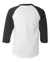 Champion T1397 Adult Raglan T-Shirt #color_WHITE/ BLACK