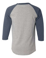 Champion T1397 Adult Raglan T-Shirt #color_OXFRD GREY/ NAVY