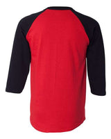 Champion T1397 Adult Raglan T-Shirt #color_SCARLET/ BLACK