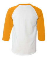 Champion T1397 Adult Raglan T-Shirt #color_WHITE/ C GOLD