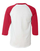 Champion T1397 Adult Raglan T-Shirt #color_WHITE/ SCARLET