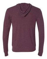 Bella + Canvas 3939 Unisex Triblend Full-Zip Lightweight Hoodie #color_MAROON TRIBLEND