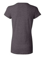 Bella + Canvas B6005 Ladies' Jersey Short-Sleeve V-Neck T-Shirt #color_DK GRY HEATHER