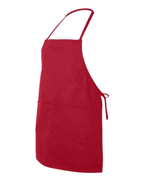 Liberty Bags 5502 Caroline AL2B Butcher Style 2-Pocket Apron #color_RED