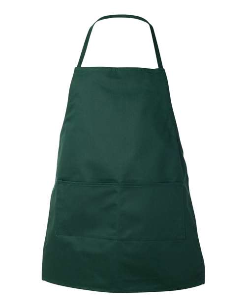 Liberty Bags 5502 Caroline AL2B Butcher Style 2-Pocket Apron #color_FOREST GREEN