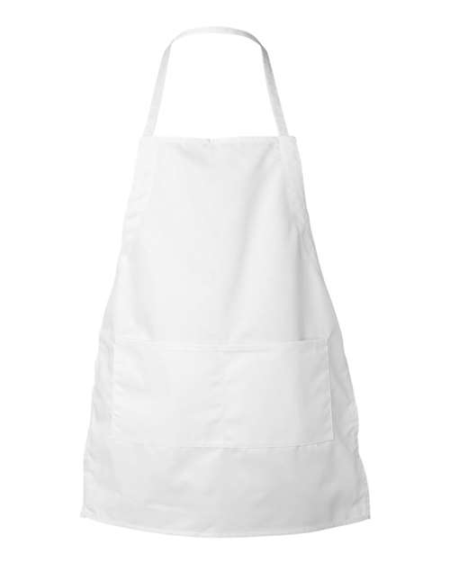 Liberty Bags 5502 Caroline AL2B Butcher Style 2-Pocket Apron #color_WHITE
