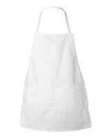 Liberty Bags 5502 Caroline AL2B Butcher Style 2-Pocket Apron #color_WHITE