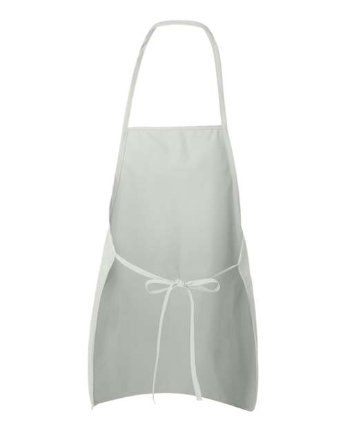 Liberty Bags LB5505 Heather NL2R Long Round Bottom Cotton Twill Apron #color_WHITE