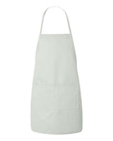 Liberty Bags LB5505 Heather NL2R Long Round Bottom Cotton Twill Apron #color_WHITE