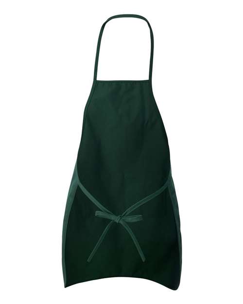 Liberty Bags LB5505 Heather NL2R Long Round Bottom Cotton Twill Apron #color_FOREST GREEN