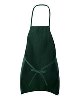 Liberty Bags LB5505 Heather NL2R Long Round Bottom Cotton Twill Apron #color_FOREST GREEN