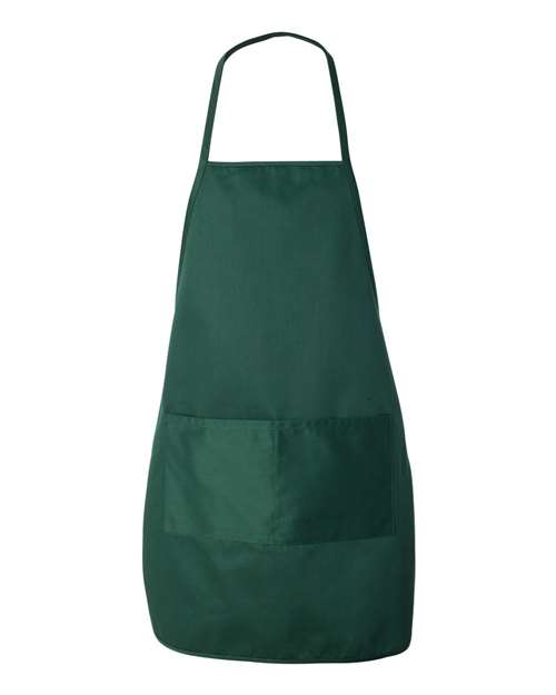 Liberty Bags LB5505 Heather NL2R Long Round Bottom Cotton Twill Apron #color_FOREST GREEN
