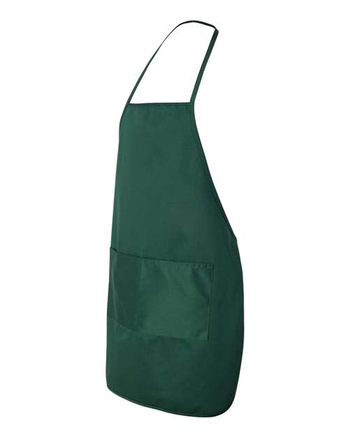 Liberty Bags LB5505 Heather NL2R Long Round Bottom Cotton Twill Apron #color_FOREST GREEN