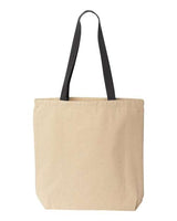 Liberty Bags 8868 Marianne Cotton Canvas Tote #color_NATURAL/ BLACK
