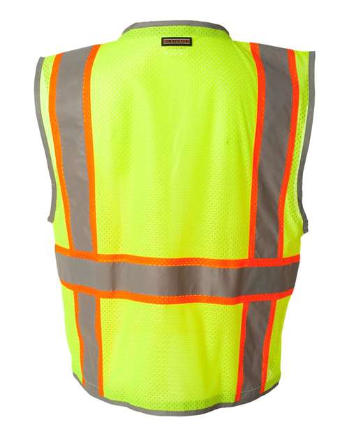 Kishigo 1510-1511 Premium Brilliant Series Heavy-Duty Class 2 Vest #color_Lime