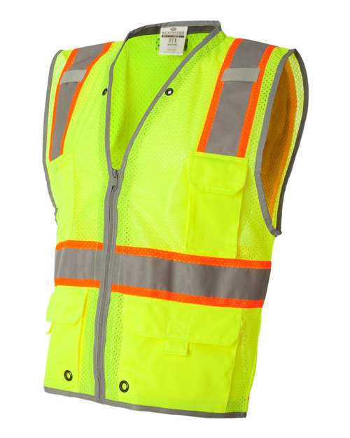 Kishigo 1510-1511 Premium Brilliant Series Heavy-Duty Class 2 Vest #color_Lime