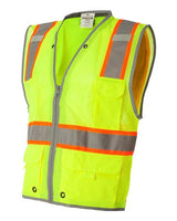 Kishigo 1510-1511 Premium Brilliant Series Heavy-Duty Class 2 Vest #color_Lime