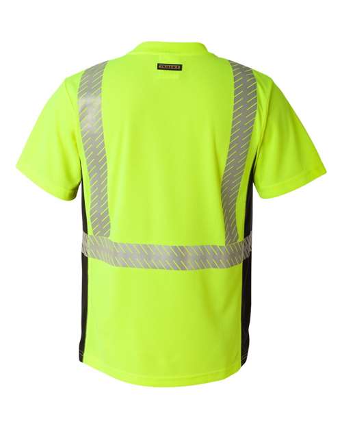 Kishigo 9114-9115 Premium Black Series Breathable Tape Class 2 T-Shirt #color_Lime