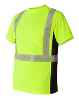 Kishigo 9114-9115 Premium Black Series Breathable Tape Class 2 T-Shirt #color_Lime
