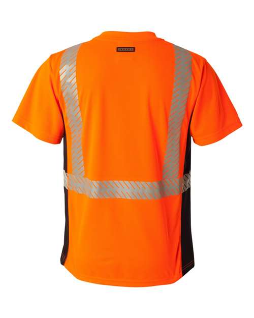 Kishigo 9114-9115 Premium Black Series Breathable Tape Class 2 T-Shirt #color_Orange
