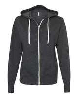 Independent Trading Co. PRM90HTZ Heathered French Terry Full-Zip Hooded Sweatshirt #color_Charcoal Heather