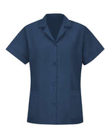 Red Kap TP23 Women's Loose Fit Short Sleeve Button Smock #color_Navy