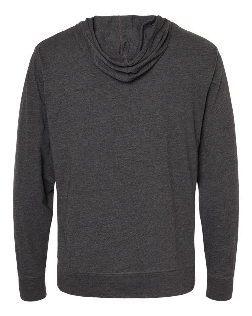 Independent Trading Co. SS150JZ Lightweight Jersey Full-Zip Hooded T-Shirt #color_Charcoal Heather