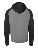 Independent Trading Co. IND40RP Raglan Hooded Sweatshirt #color_Gunmetal Heather/ Charcoal Heather