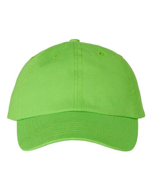 Valucap VC300A Bio-Washed Classic Dad Hat #color_Neon Green