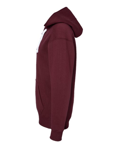 J America JA8830 Adult Sport Lace Hooded Sweatshirt #color_MAROON