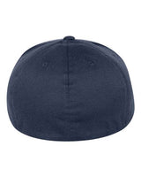 Flexfit 6297F Adult Wooly Twill Pro Baseball On-Field Shape Cap with Flat Bill #color_NAVY