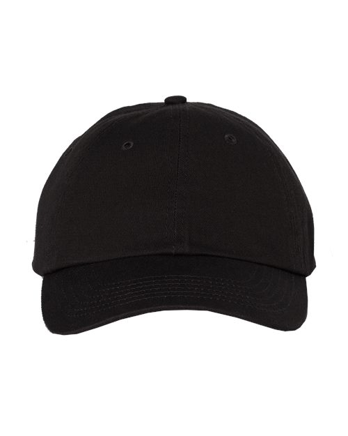 Valucap VC350 Bio-Washed Chino Twill Cap #color_Black