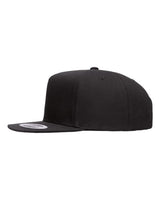 Yupoong Y6007 Adult 5-Panel Cotton Twill Snapback Cap #color_BLACK