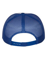Yupoong 6006W Adult Classic Trucker with White Front Panel Hat #color_ROYAL/ WHT/ ROYL