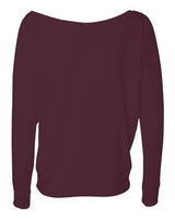 Bella + Canvas 8850 Ladies' Flowy Long-Sleeve Off Shoulder T-Shirt #color_MAROON