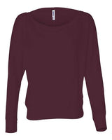 Bella + Canvas 8850 Ladies' Flowy Long-Sleeve Off Shoulder T-Shirt #color_MAROON