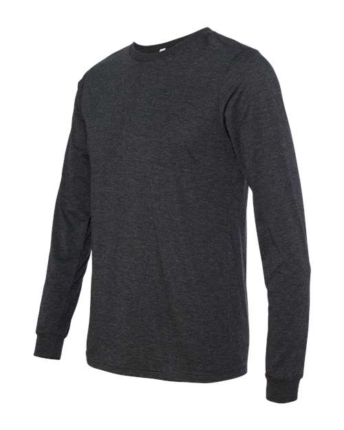 Bella + Canvas 3501 Unisex Jersey Long-Sleeve T-Shirt #color_CHRCL BLCK TRBLN