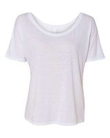 Bella + Canvas 8816 Ladies' Slouchy Scoop-Neck T-Shirt #color_WHITE