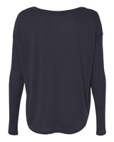 Bella + Canvas 8852 Ladies' Flowy Long-Sleeve T-Shirt with 2x1 Sleeves #color_MIDNIGHT
