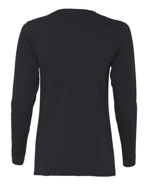 Gildan G540L Ladies' Heavy Cotton Long-Sleeve T-Shirt #color_BLACK