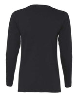 Gildan G540L Ladies' Heavy Cotton Long-Sleeve T-Shirt #color_BLACK