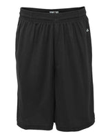 "Badger 4119 B-Core 10" Shorts with Pockets #color_Black"
