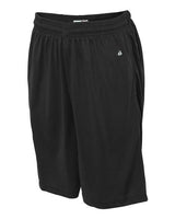 "Badger 4119 B-Core 10" Shorts with Pockets #color_Black"