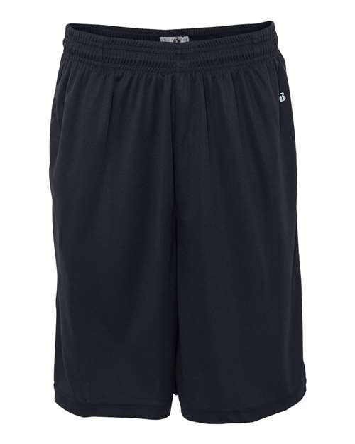 "Badger 4119 B-Core 10" Shorts with Pockets #color_Navy"