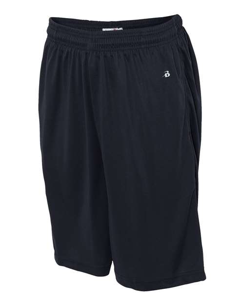 "Badger 4119 B-Core 10" Shorts with Pockets #color_Navy"