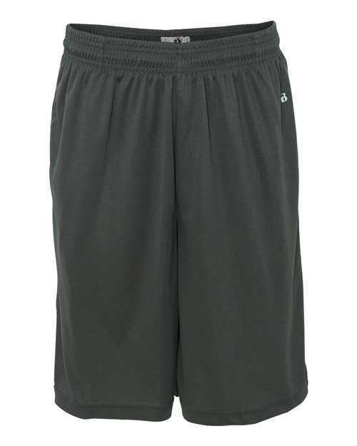"Badger 4119 B-Core 10" Shorts with Pockets #color_Graphite"